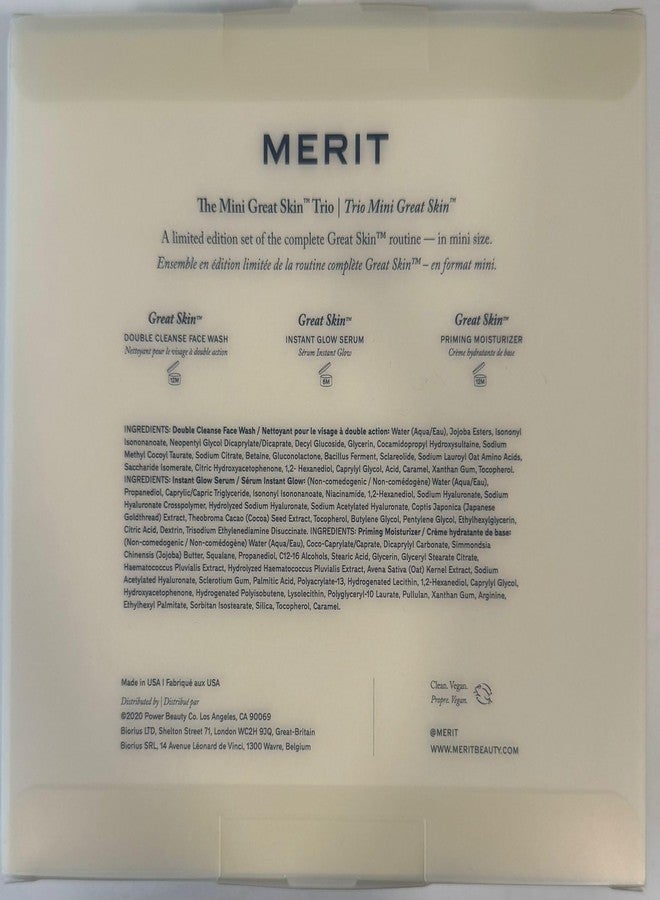 ميريت مجموعة العناية بالبشرة الثلاثية الصغيرة الرائعة من ميريت - إصدار محدود مع غسول الوجه المزدوج (15 مل)، وسيروم الإشراقة الفورية (15 مل)، ومرطب التمهيد (50 مل) - Image 3